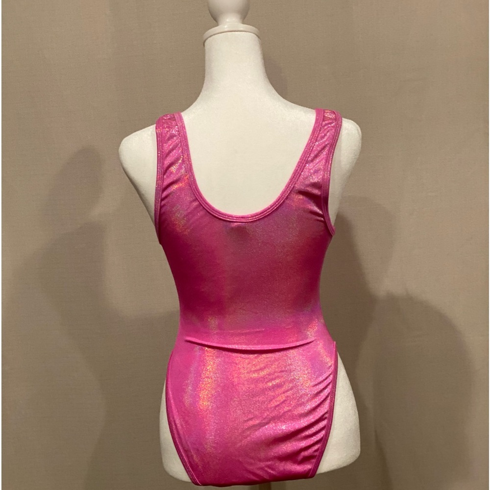 J.Valentine pink shimmery M/L bodysuit - Picture 4 of 5